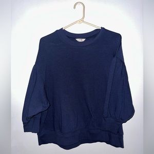 Blue half sleeve sweater, Terra&Sky, plus size 0X